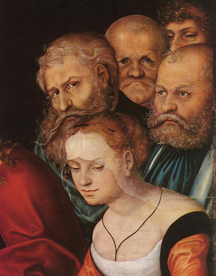 CRANACH, Lucas the Elder Christ and the Adulteress (detail) dfh